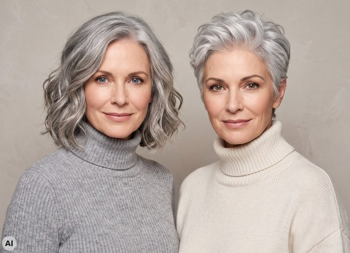 Capelli grigi e capelli bianchi