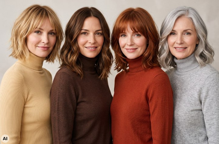 Le quattro famiglie principali di colori di capelli