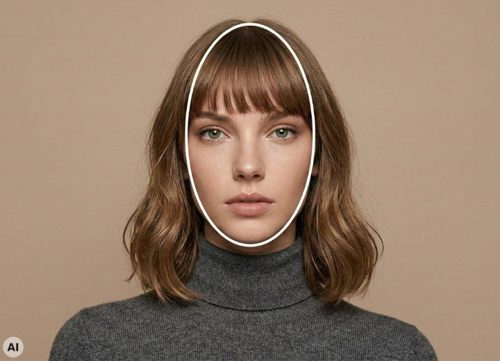 Acconciatura per un viso allungato