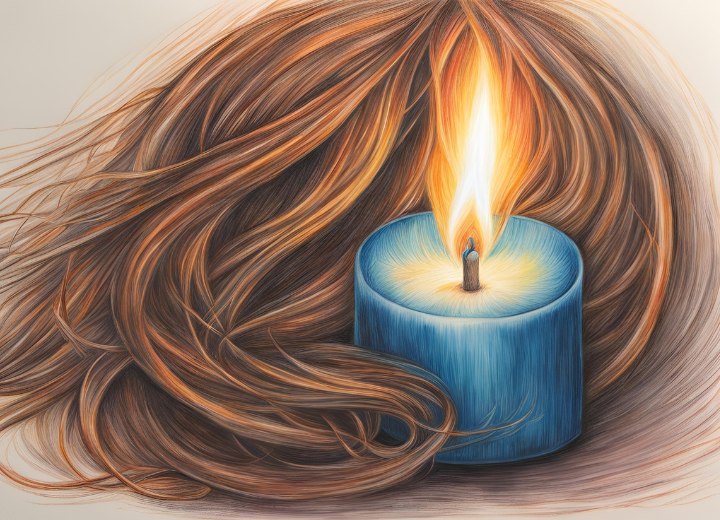 Capelli infiammabili e una candela