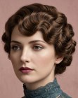 Raccolto per capelli castani