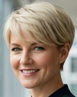 Taglio di capelli pixie con styling da un lato