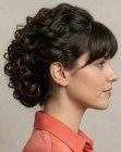 Raccolto con capelli ricci