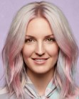 Capelli lunghi con colori pastello