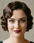 Bob vintage con onde a dita